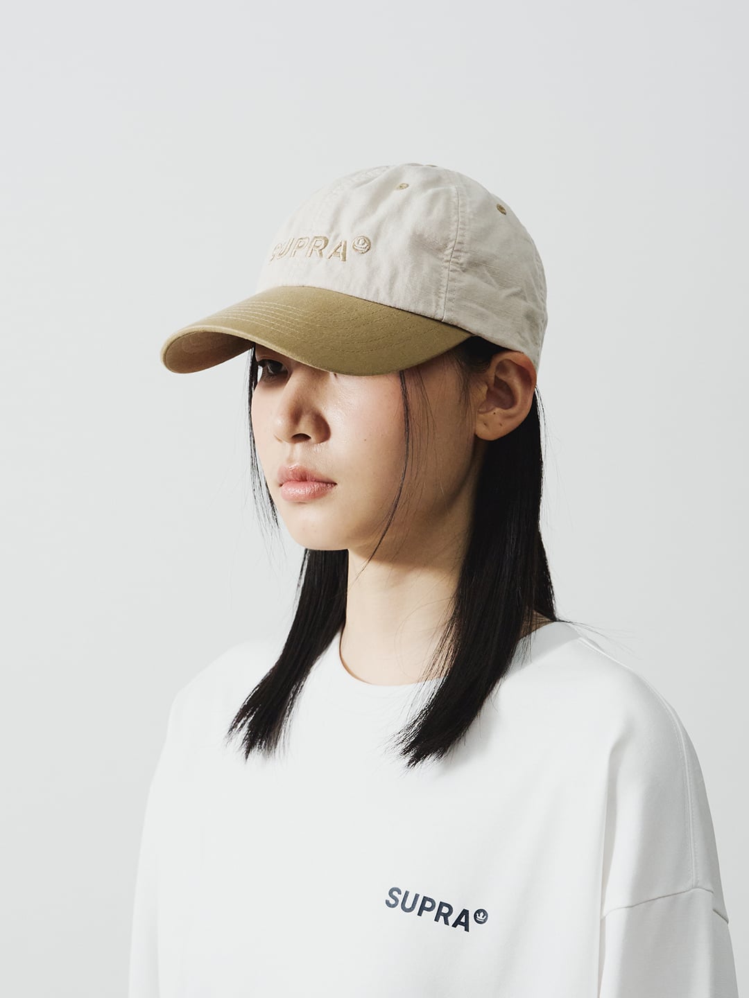 Crown Logo Point Color Block Unstructured Ball Cap