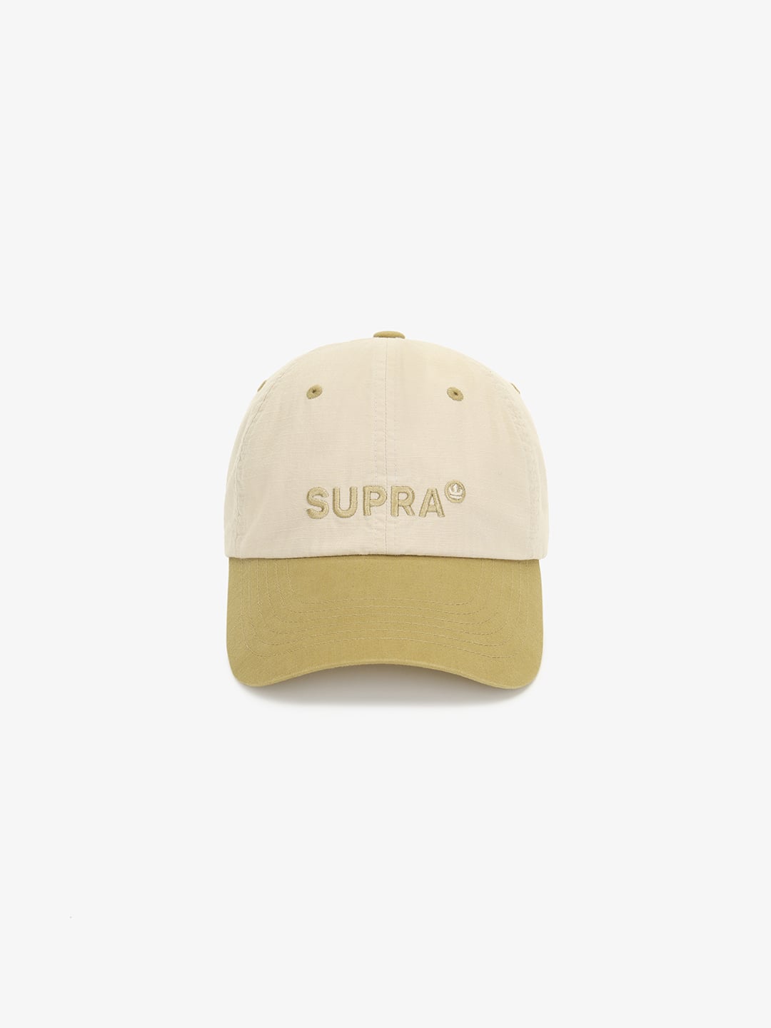 Crown Logo Point Color Block Unstructured Ball Cap