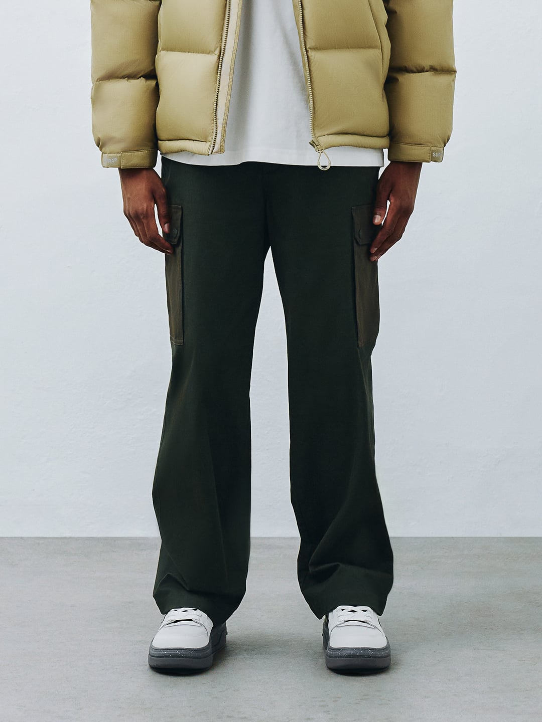 jacquard pocket woven pants