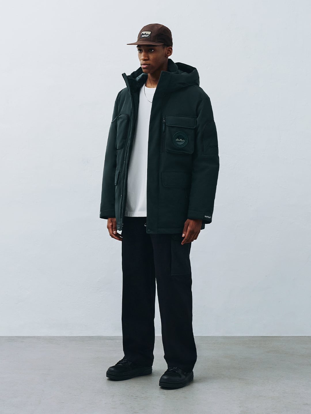jacquard pocket woven pants
