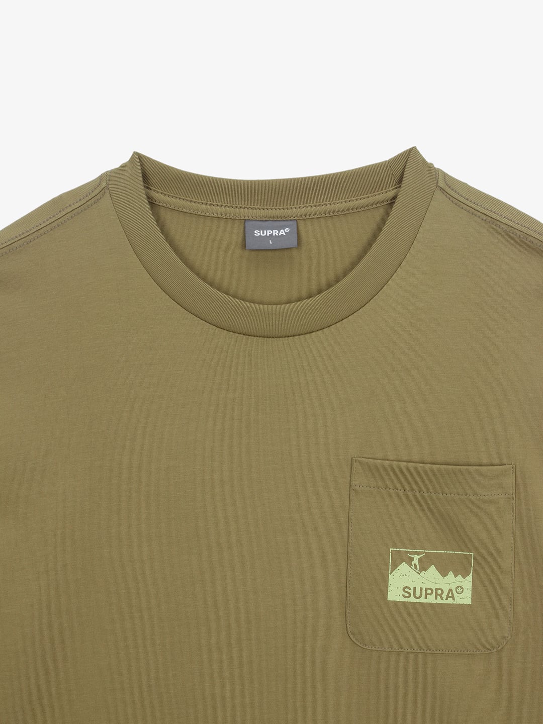 Basic one-pocket long-sleeved T-shirt