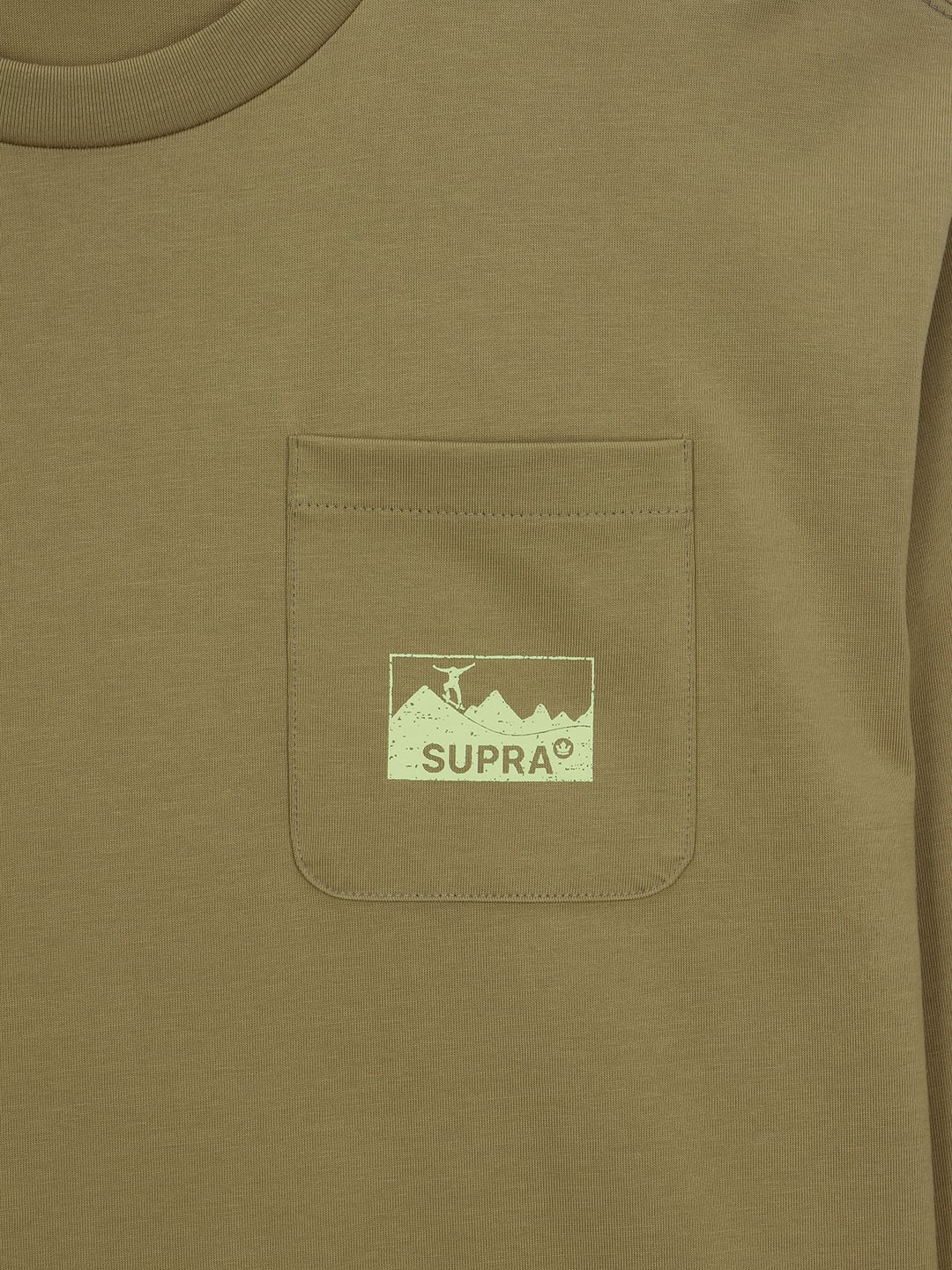 Basic one-pocket long-sleeved T-shirt
