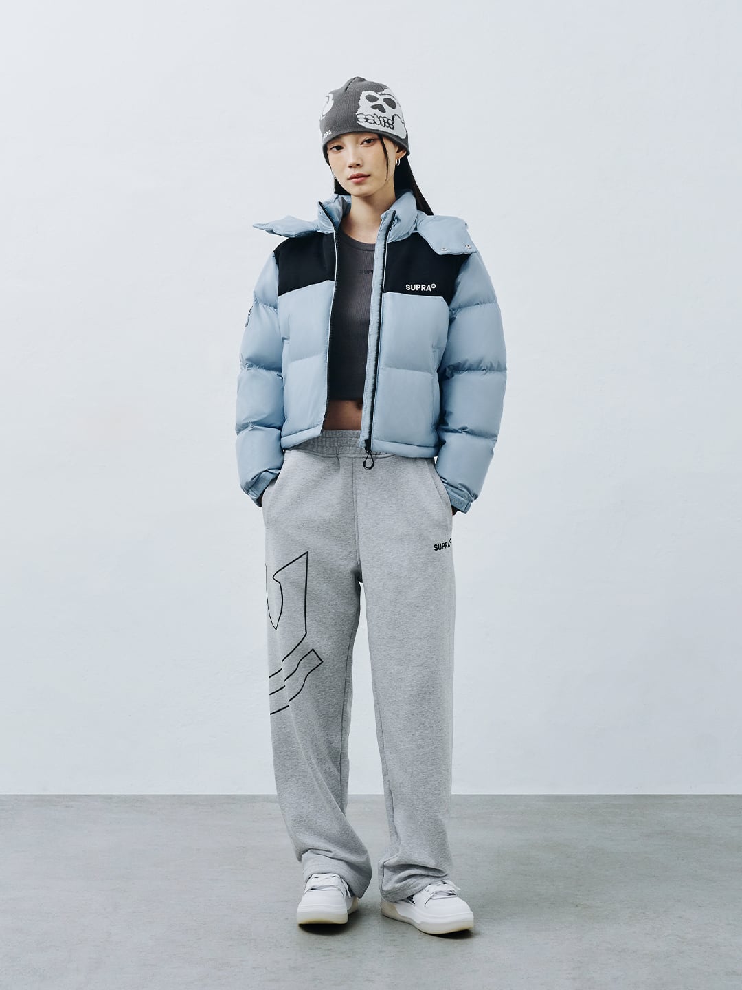 Mega Crown Line Logo Straight Pants