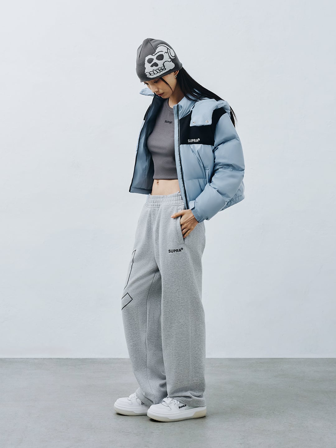 Mega Crown Line Logo Straight Pants