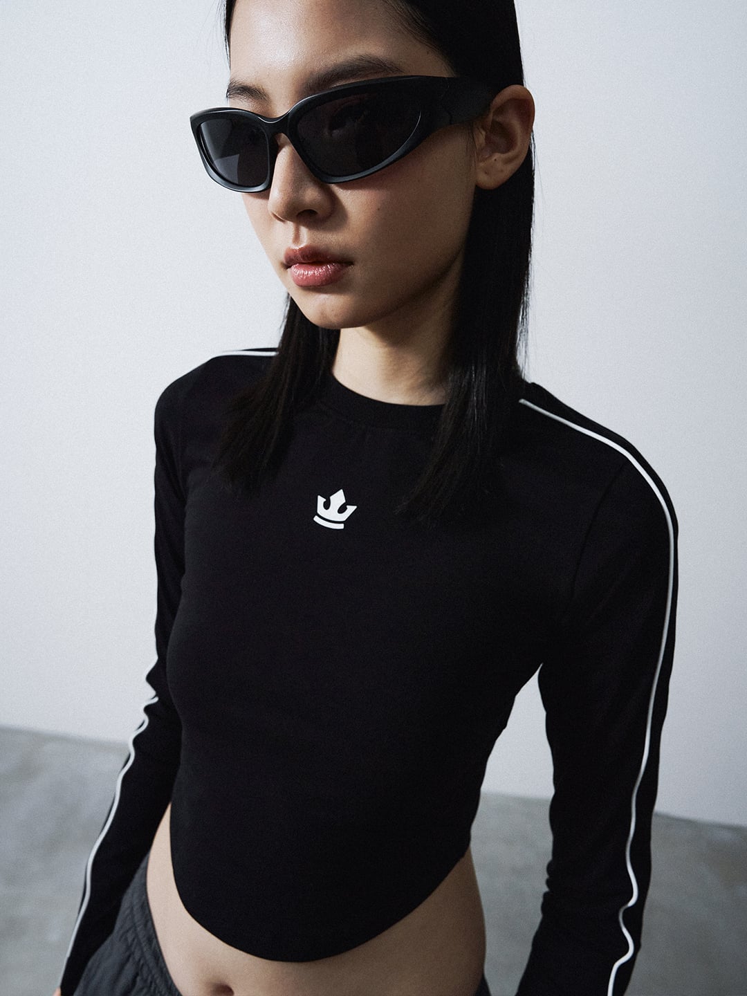 Women's Crown Logo Slim fit Long-Sleeved T-Shirt