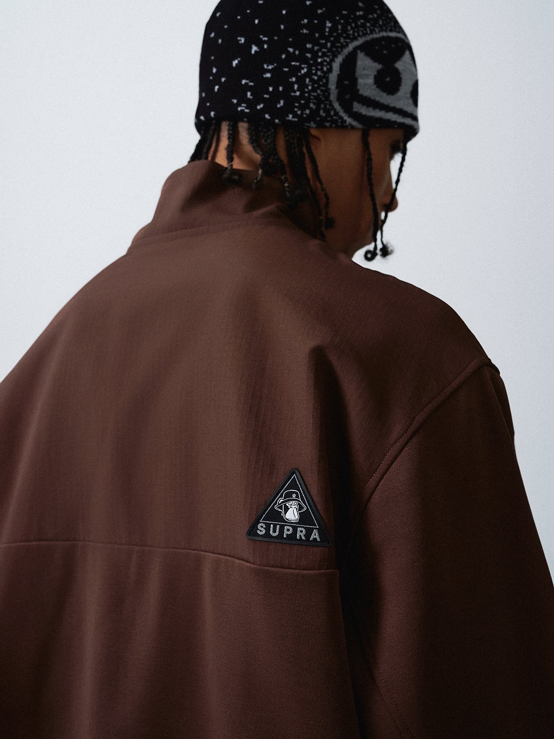 Triangle Wappen Point RipStop Woven Coloring Half Zip-Up Sweatshirt