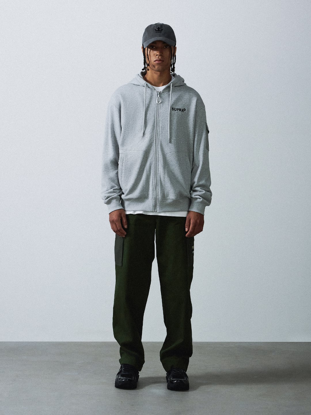 Casual Hood Zip-Up Set-up