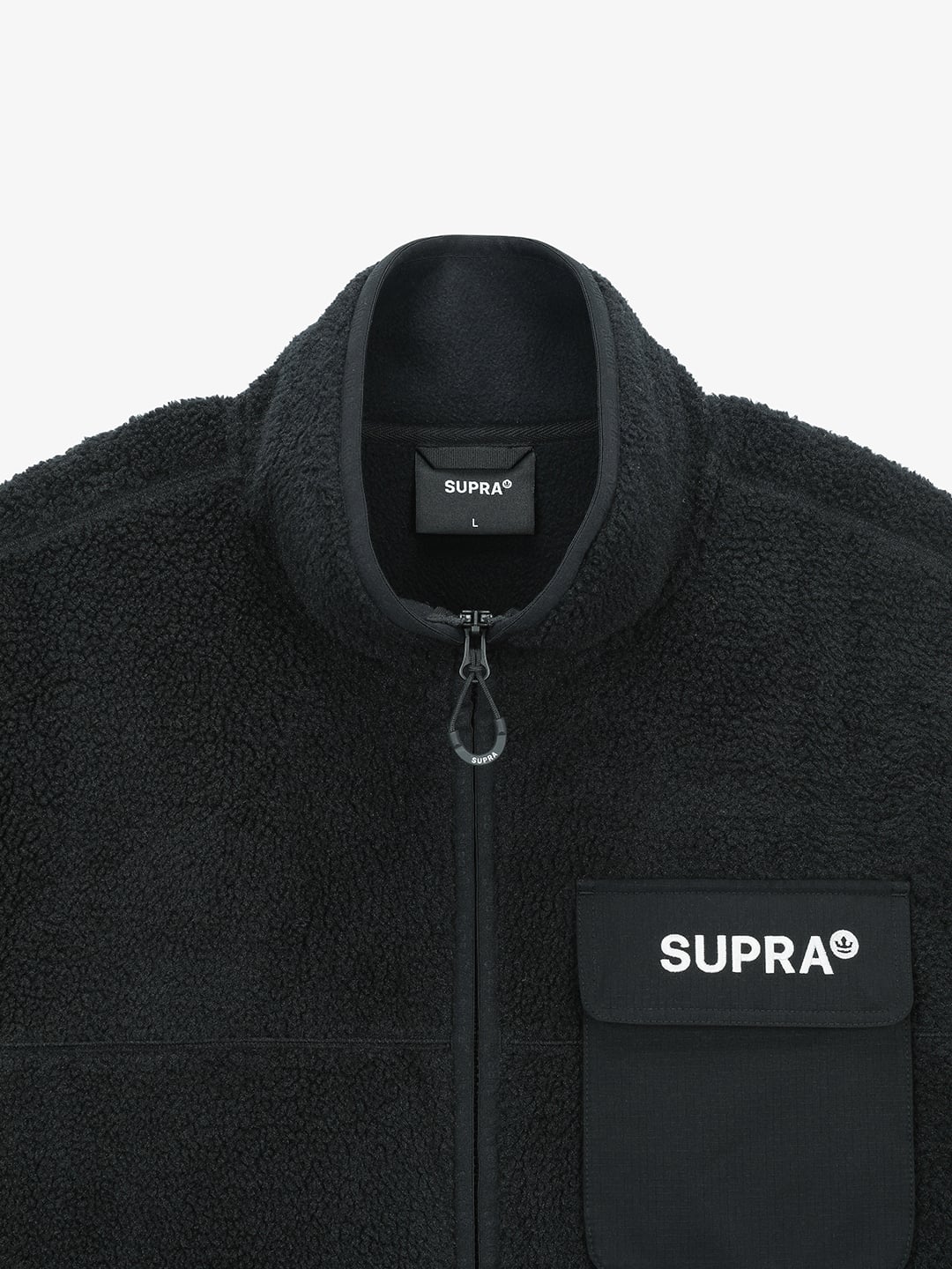 Woven Pocket Fleece Jacket