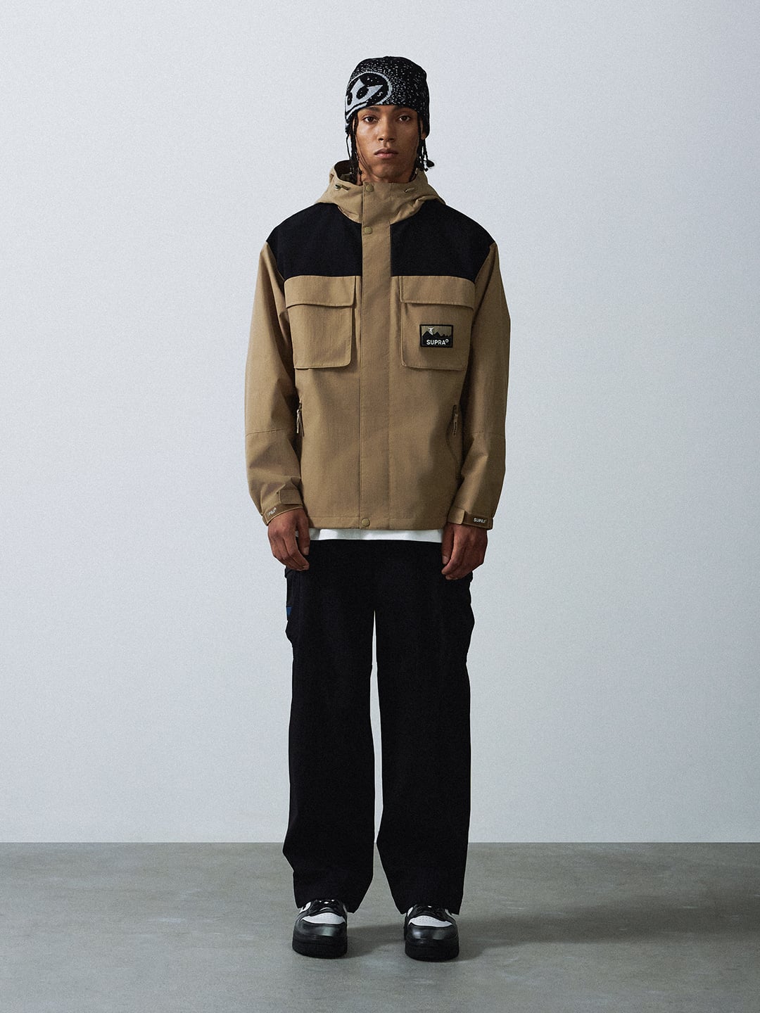 2 Pocket Color Block Windbreaker