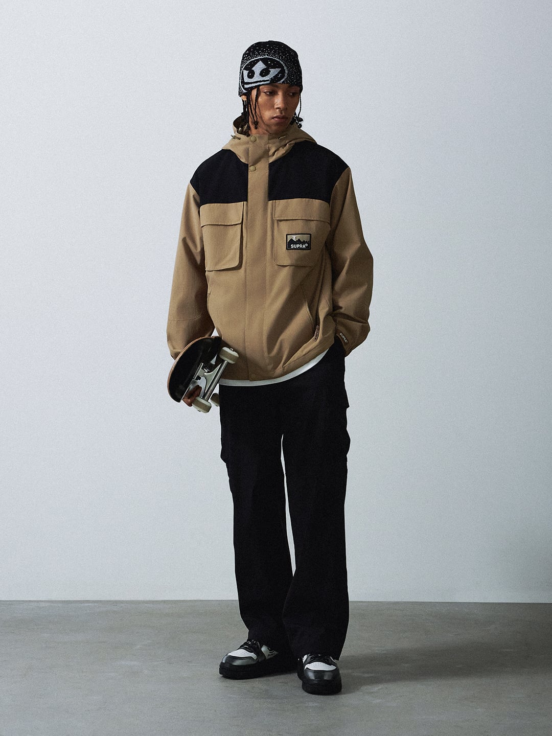 2 Pocket Color Block Windbreaker