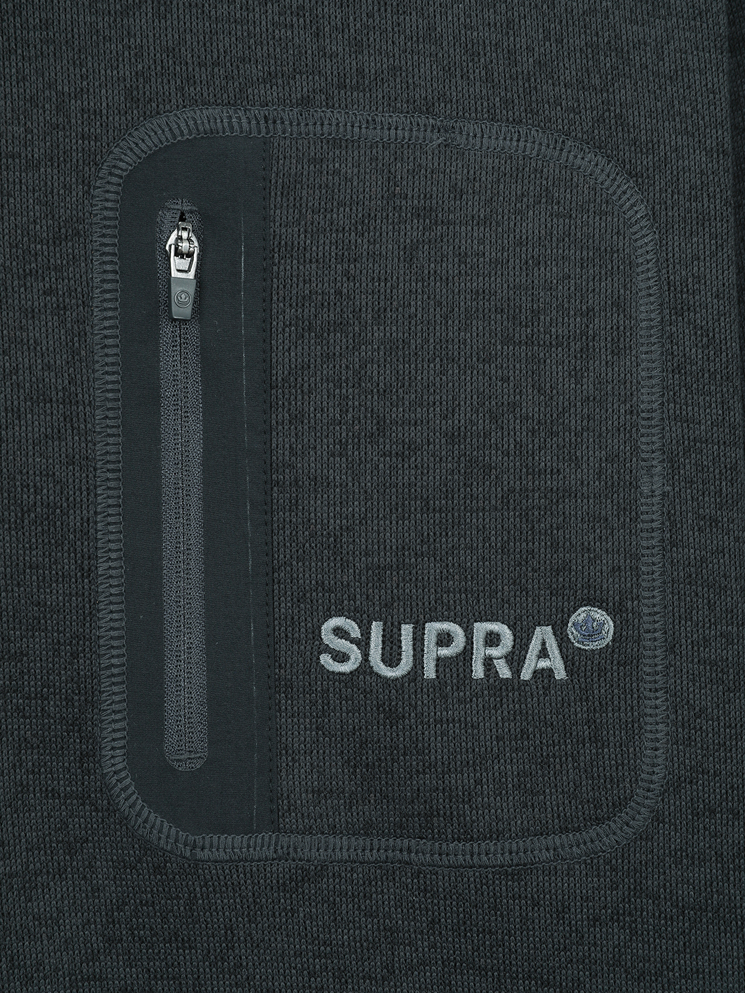 Half Zip-Up Long-Sleeved T-Shirt