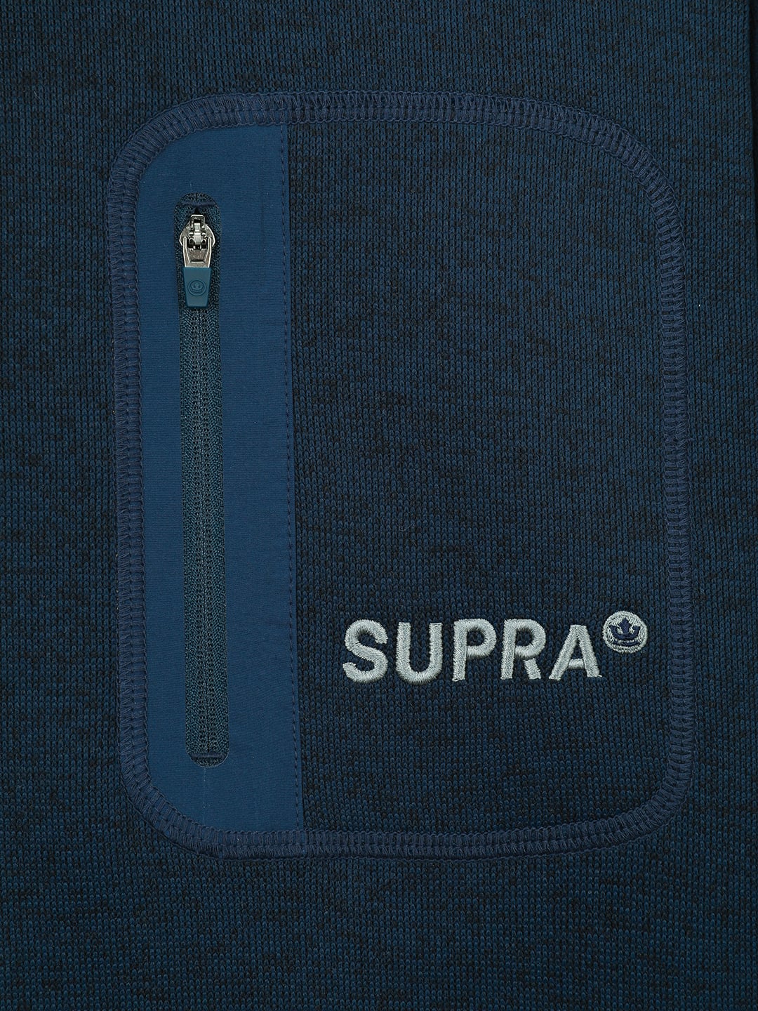 Half Zip-Up Long-Sleeved T-Shirt