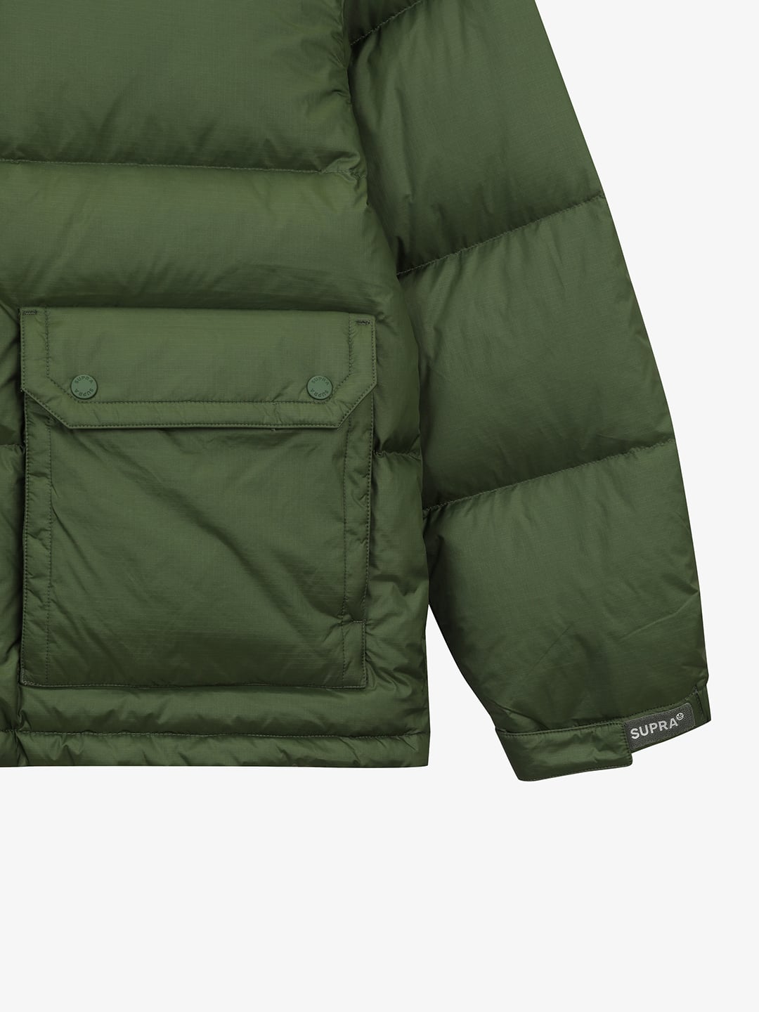 jacquard Color Block Short Down Jacket