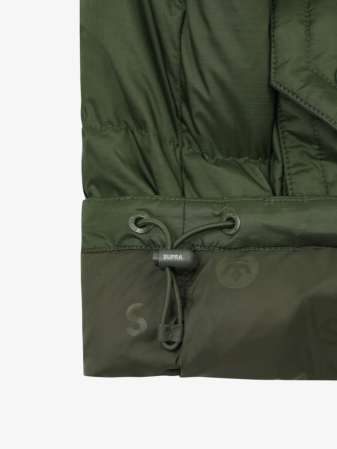 jacquard Color Block Short Down Jacket