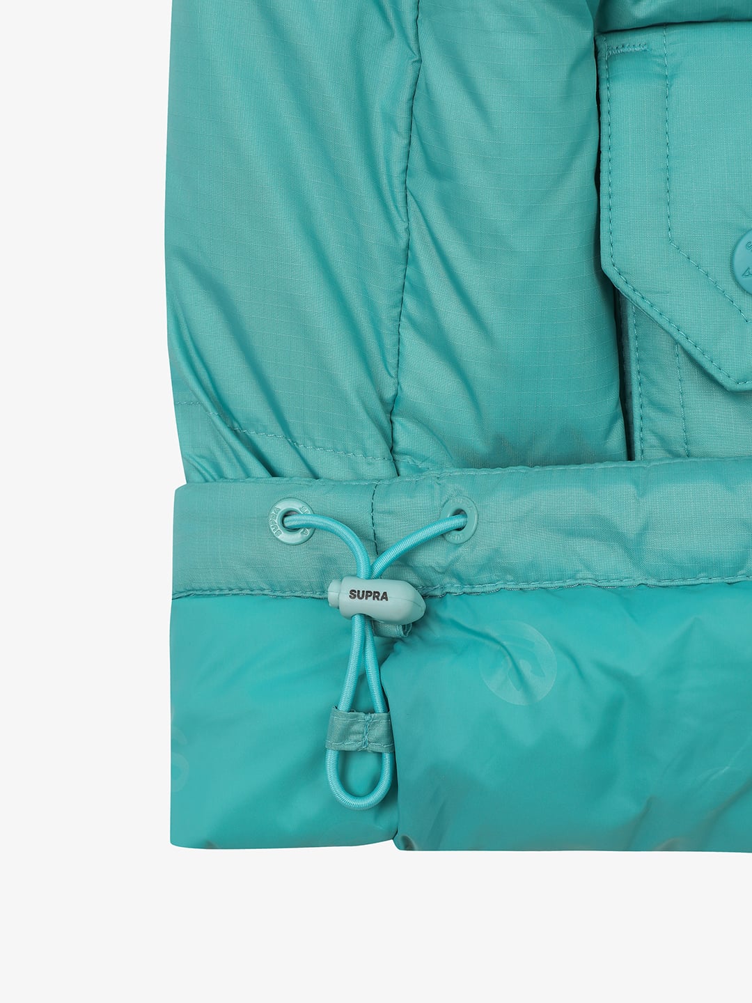 jacquard Color Block Short Down Jacket