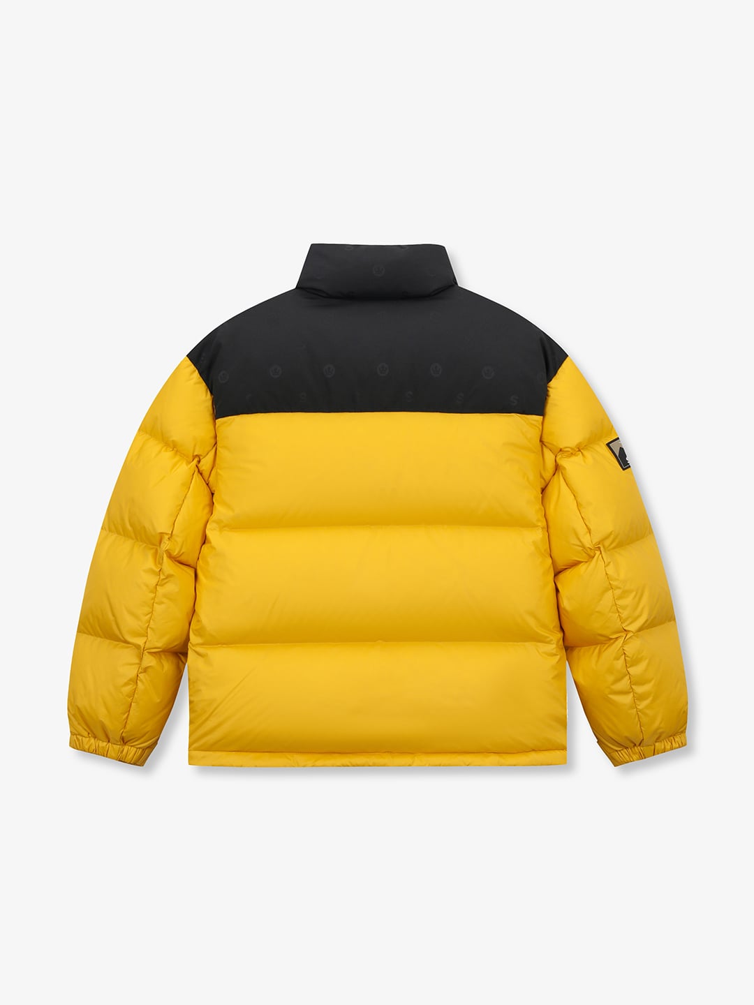 jacquard Color Block Short Down Jacket