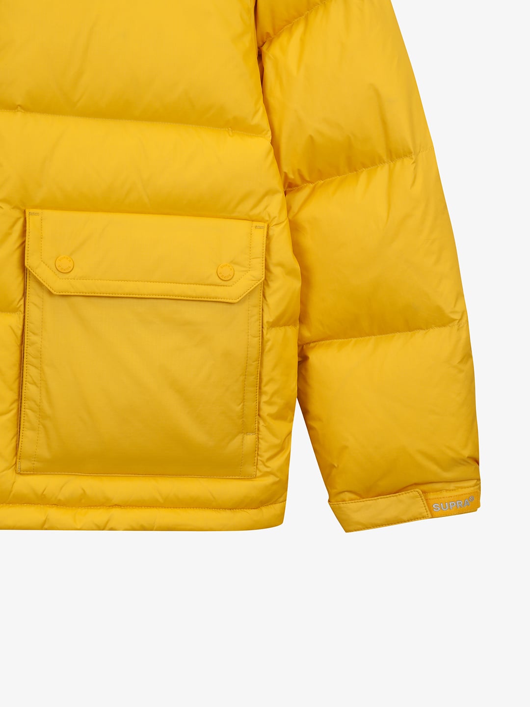 jacquard Color Block Short Down Jacket