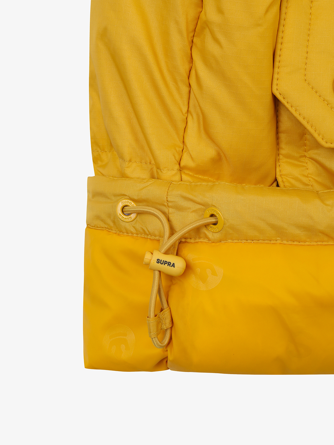 jacquard Color Block Short Down Jacket