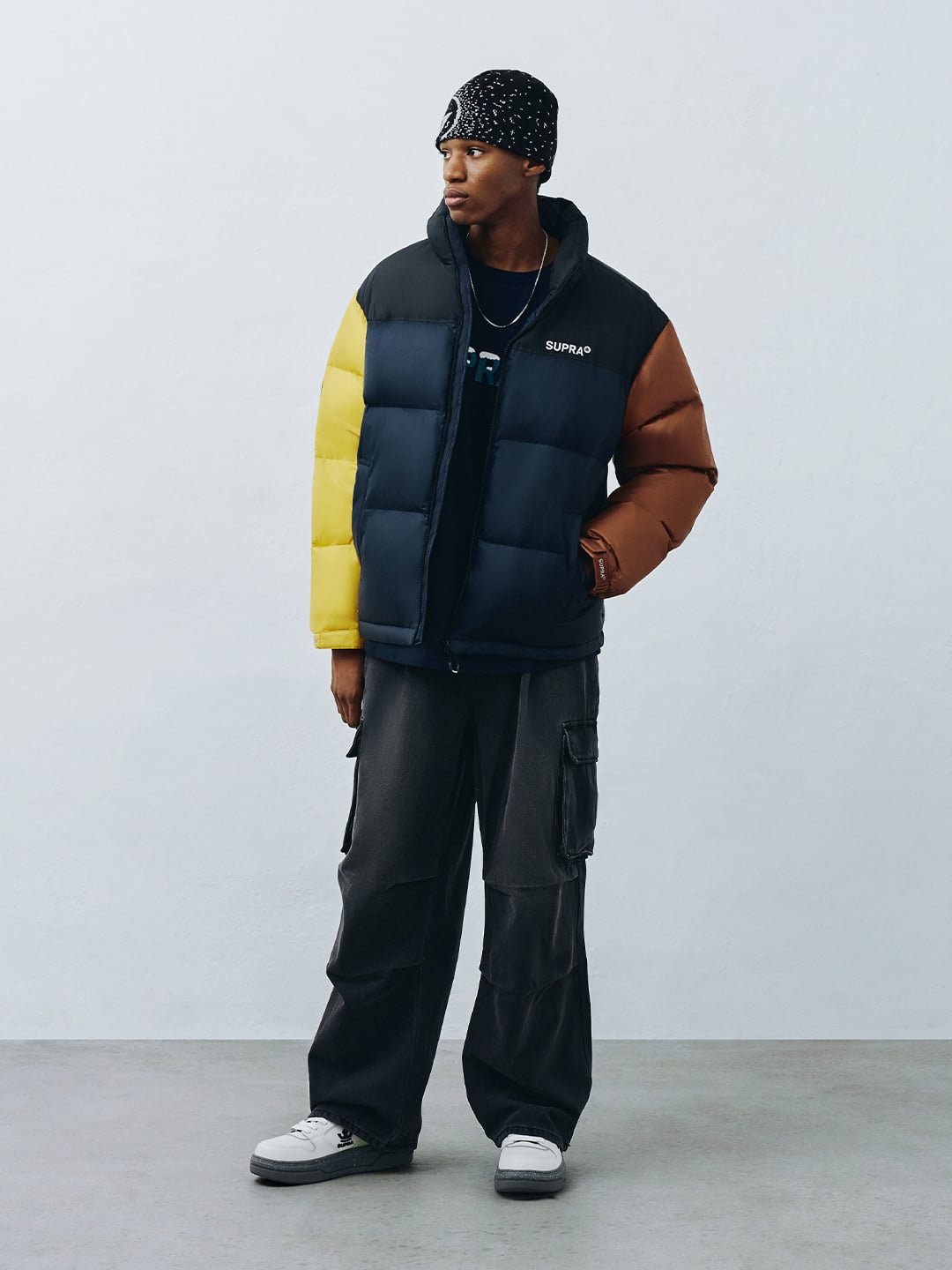 Color Block Short Down Jacket