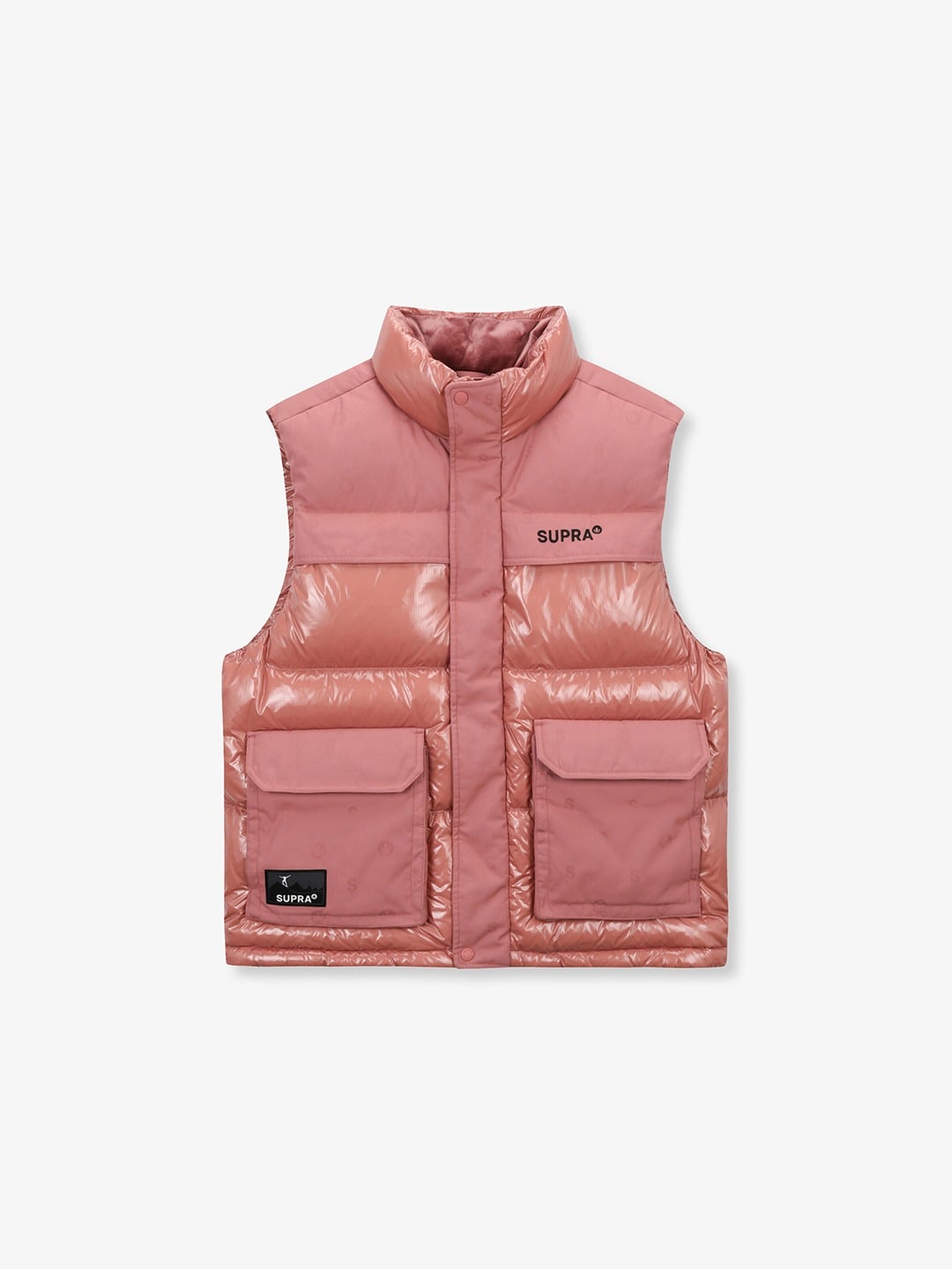 Jacquard Color Block Down vest