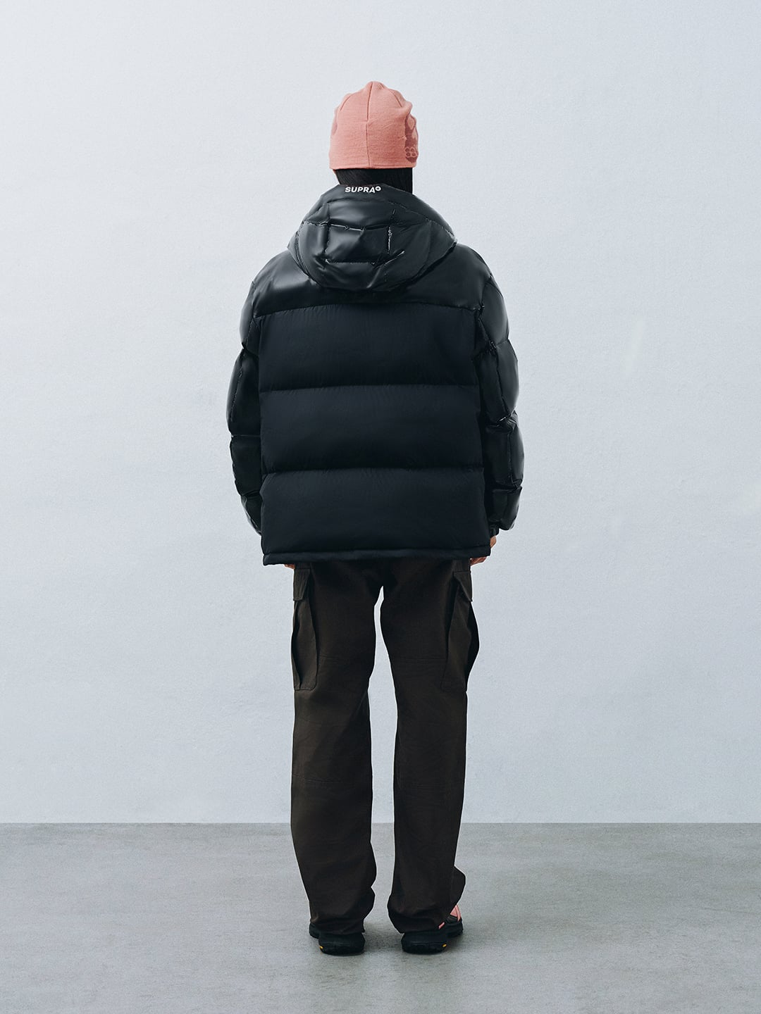 mesh pocket Short Down Jacket