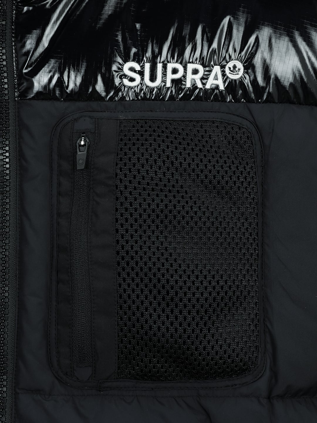 mesh pocket Short Down Jacket