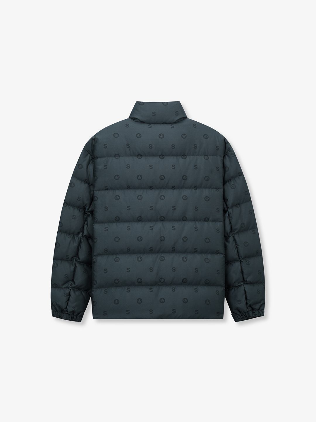 monogram jacquard Short Down Jacket
