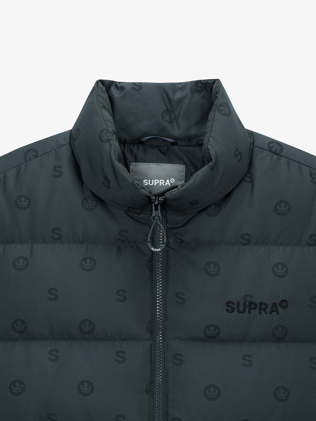 monogram jacquard Short Down Jacket