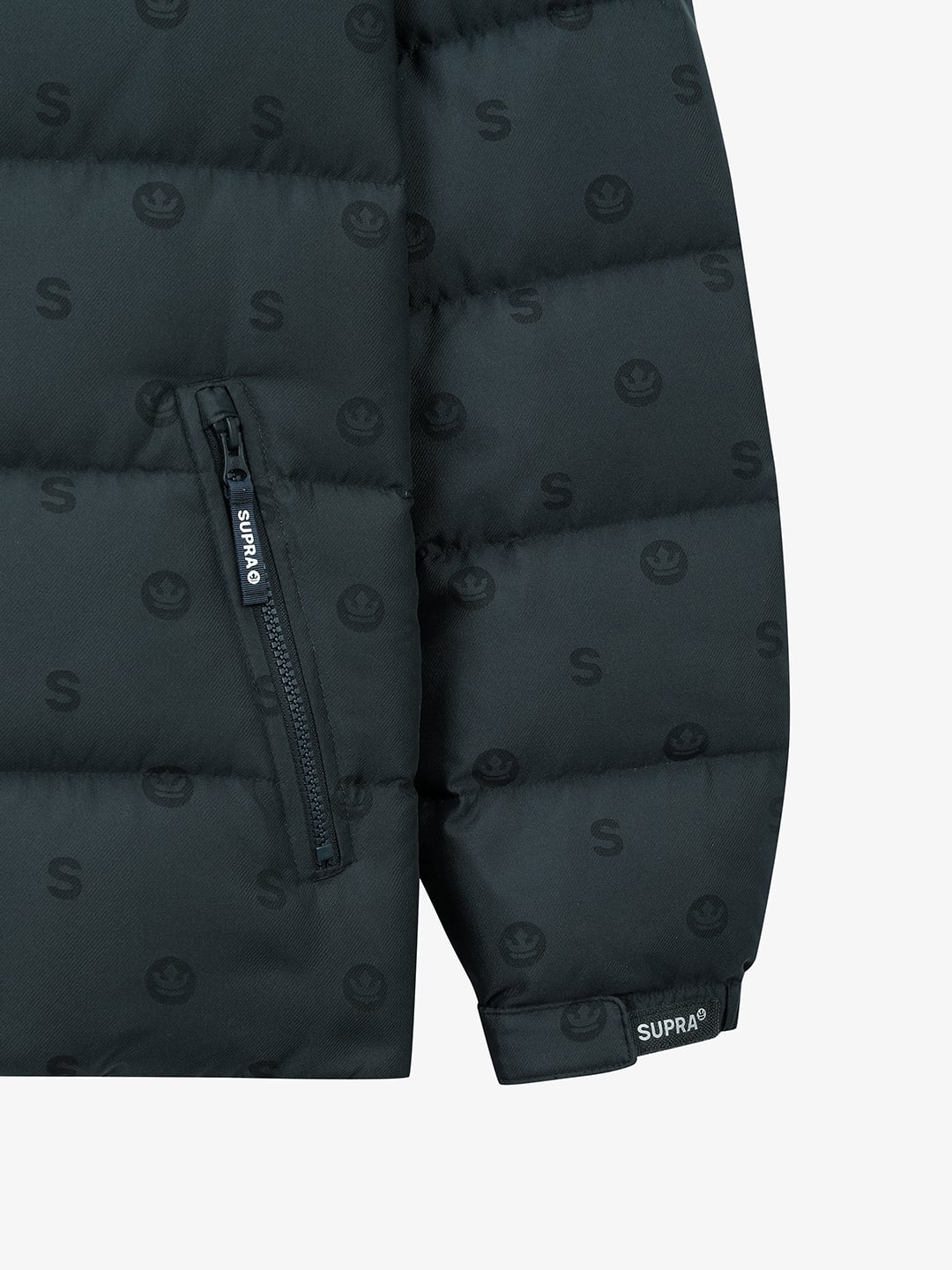 monogram jacquard Short Down Jacket