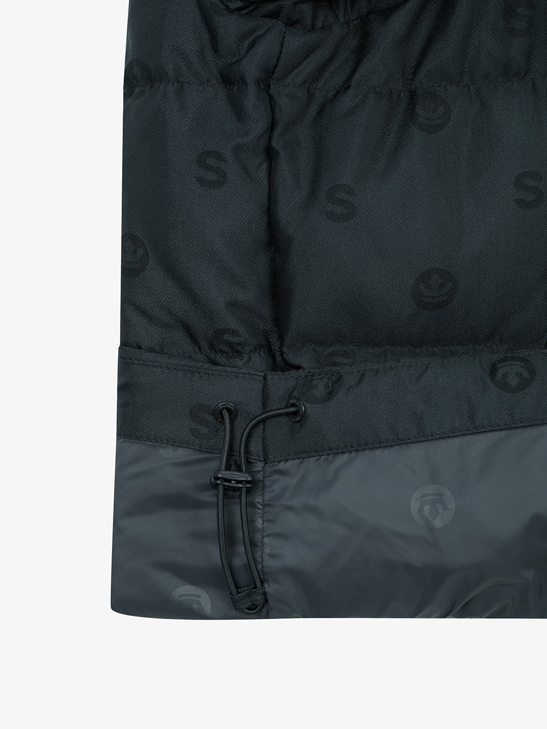 monogram jacquard Short Down Jacket