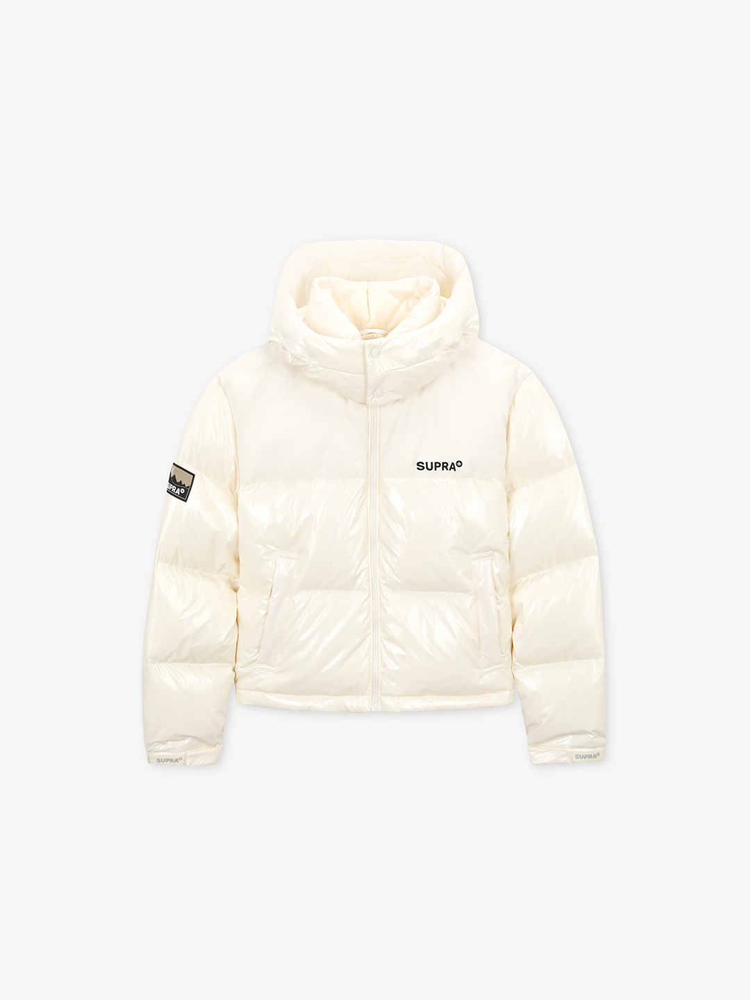 Women's Jacquard Color Block Short Down Jacket