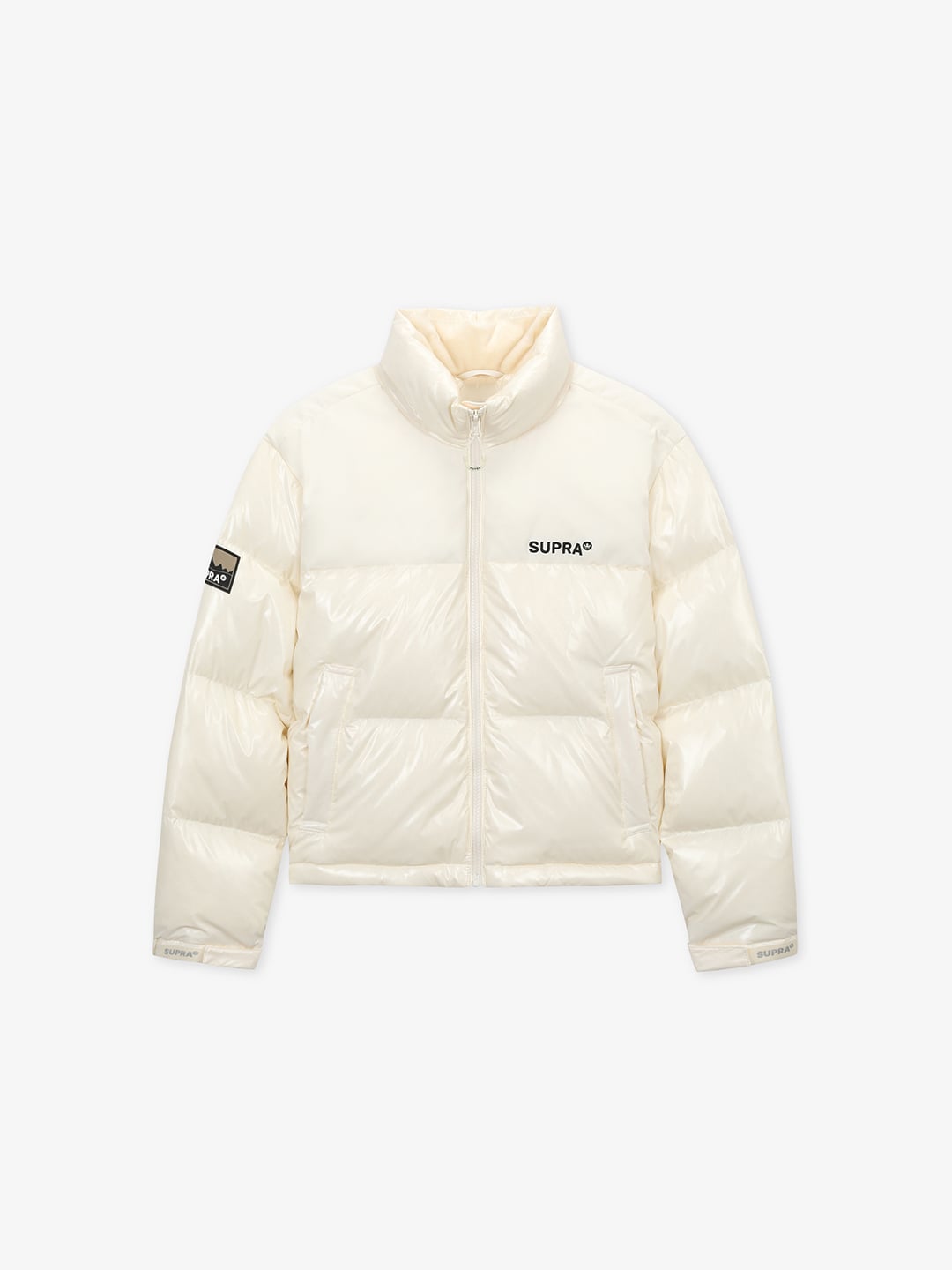 Women's Jacquard Color Block Short Down Jacket