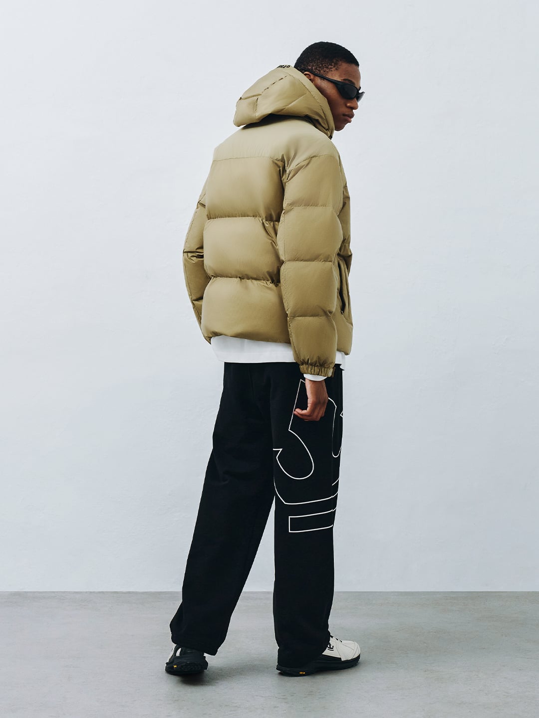 Ripstop Color Block Short Down Jacket