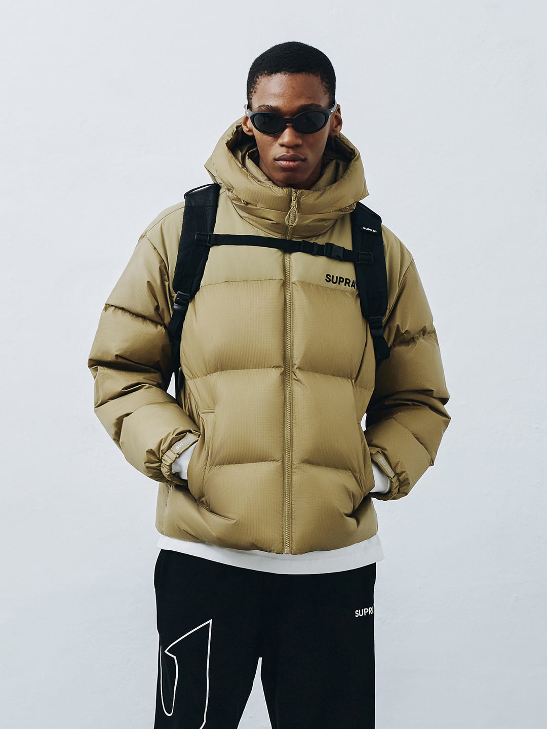 Ripstop Color Block Short Down Jacket