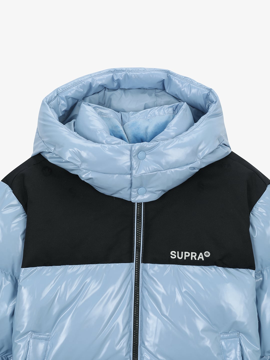 Women's Jacquard Color Block Short Down Jacket