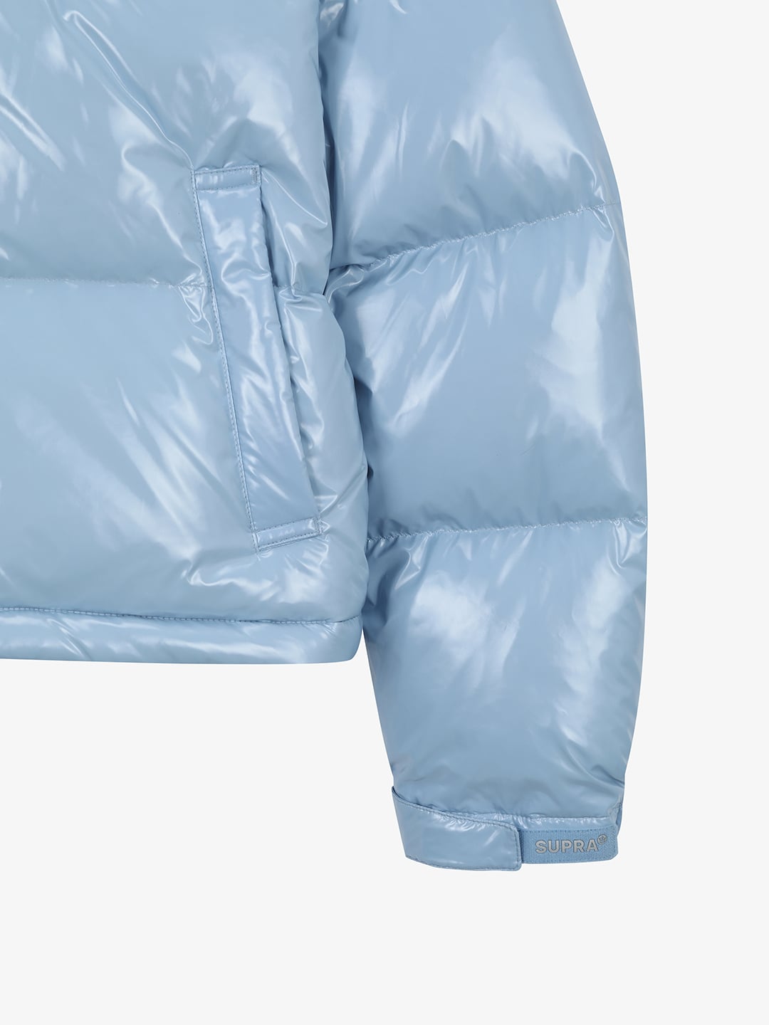 Women's Jacquard Color Block Short Down Jacket