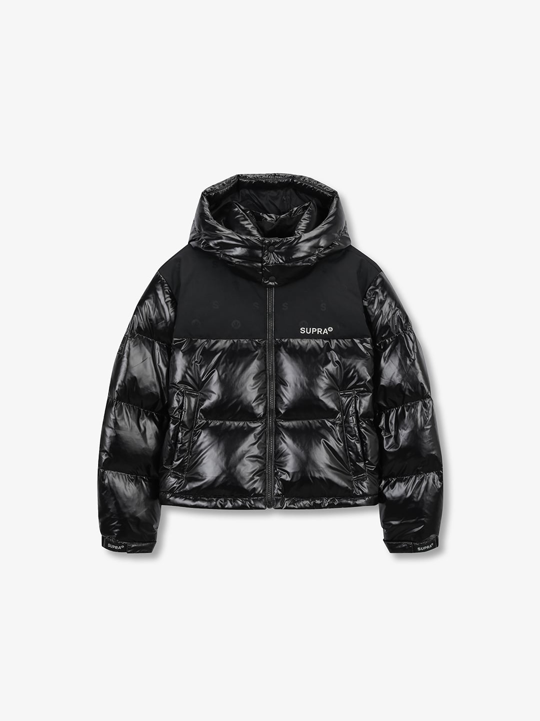 Women's Jacquard Color Block Short Down Jacket
