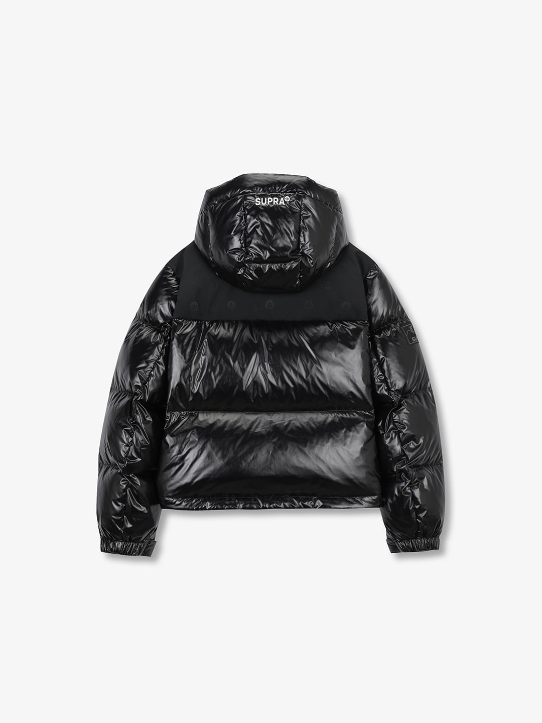 Women's Jacquard Color Block Short Down Jacket