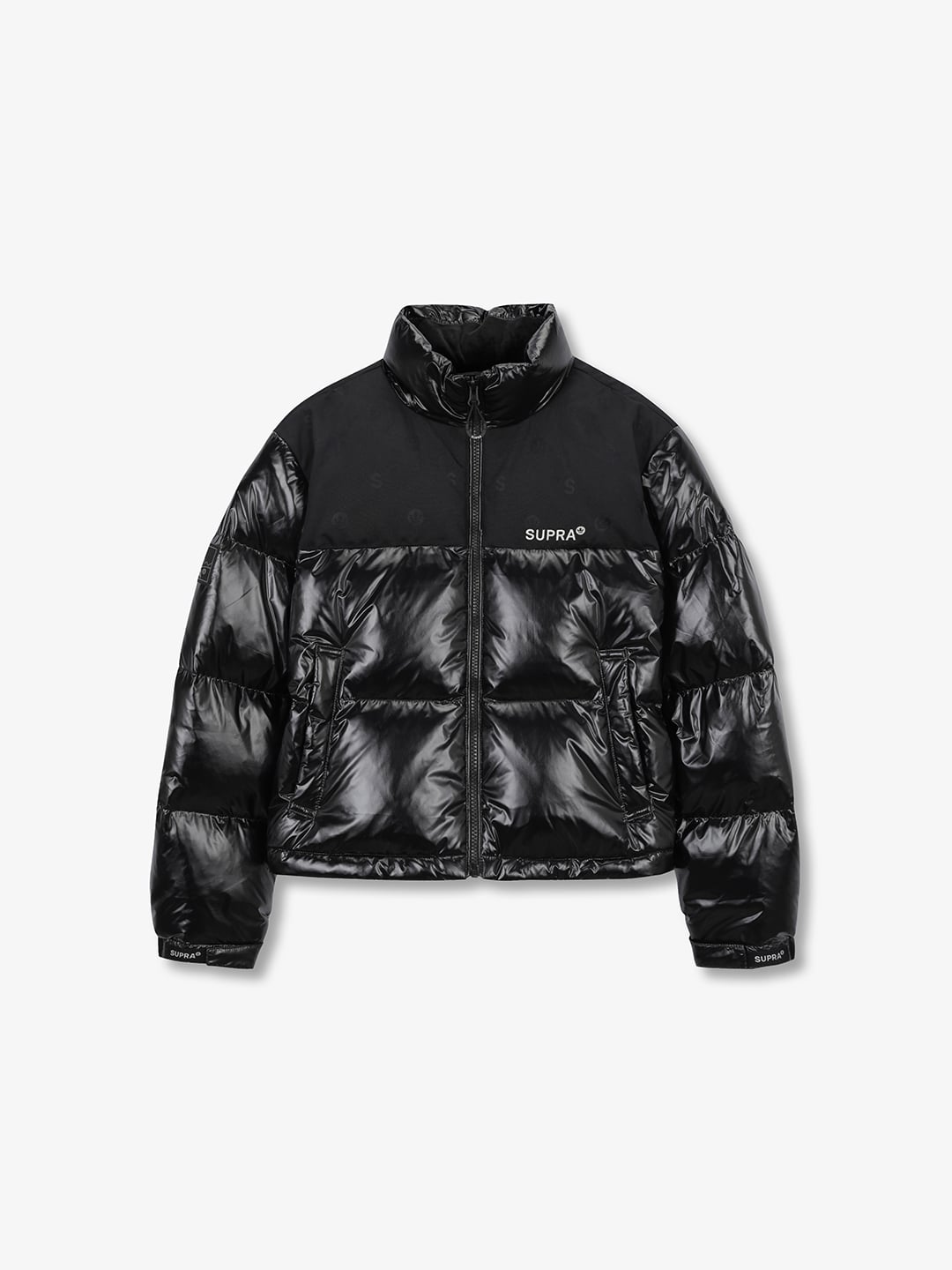 Women's Jacquard Color Block Short Down Jacket