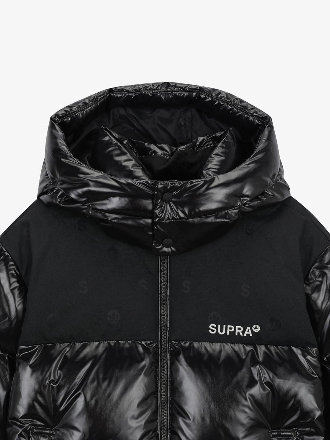 Women's Jacquard Color Block Short Down Jacket