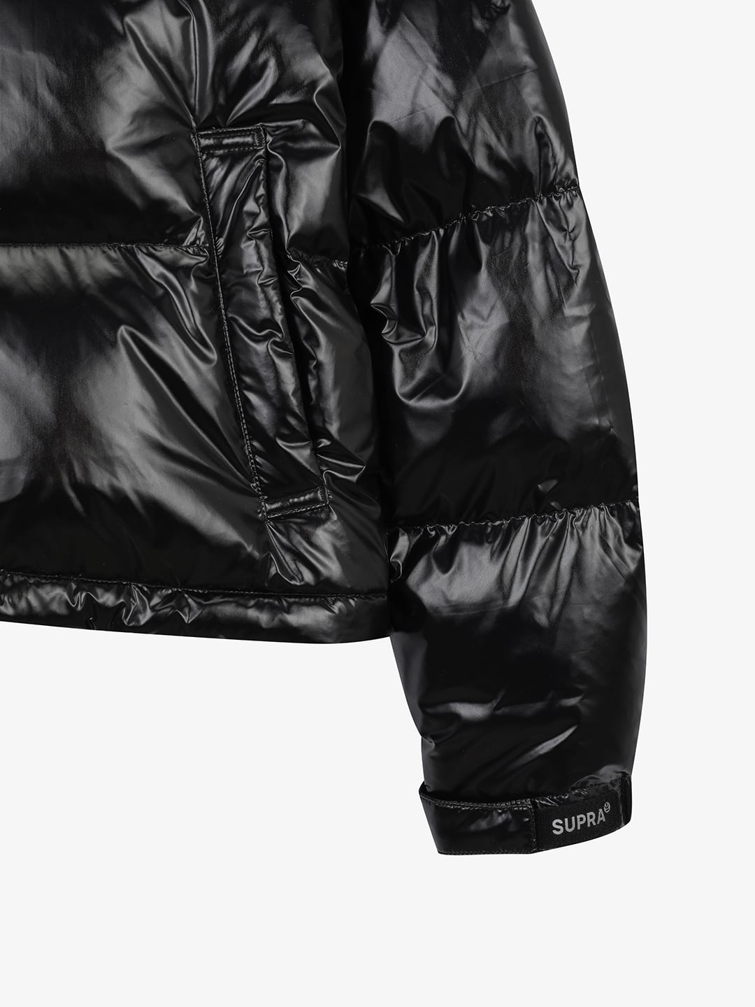Women's Jacquard Color Block Short Down Jacket