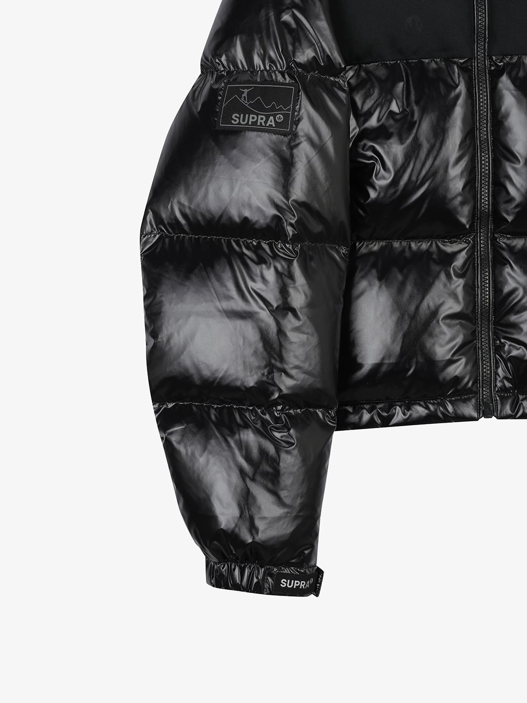 Women's Jacquard Color Block Short Down Jacket