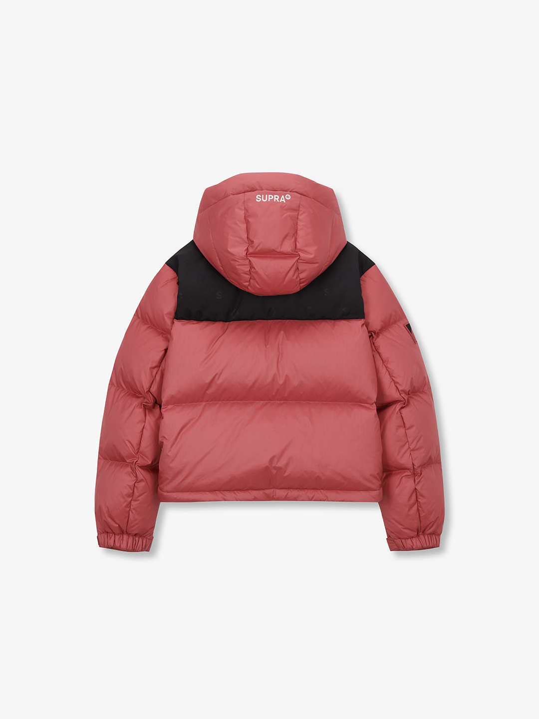 Women's Jacquard Color Block Short Down Jacket