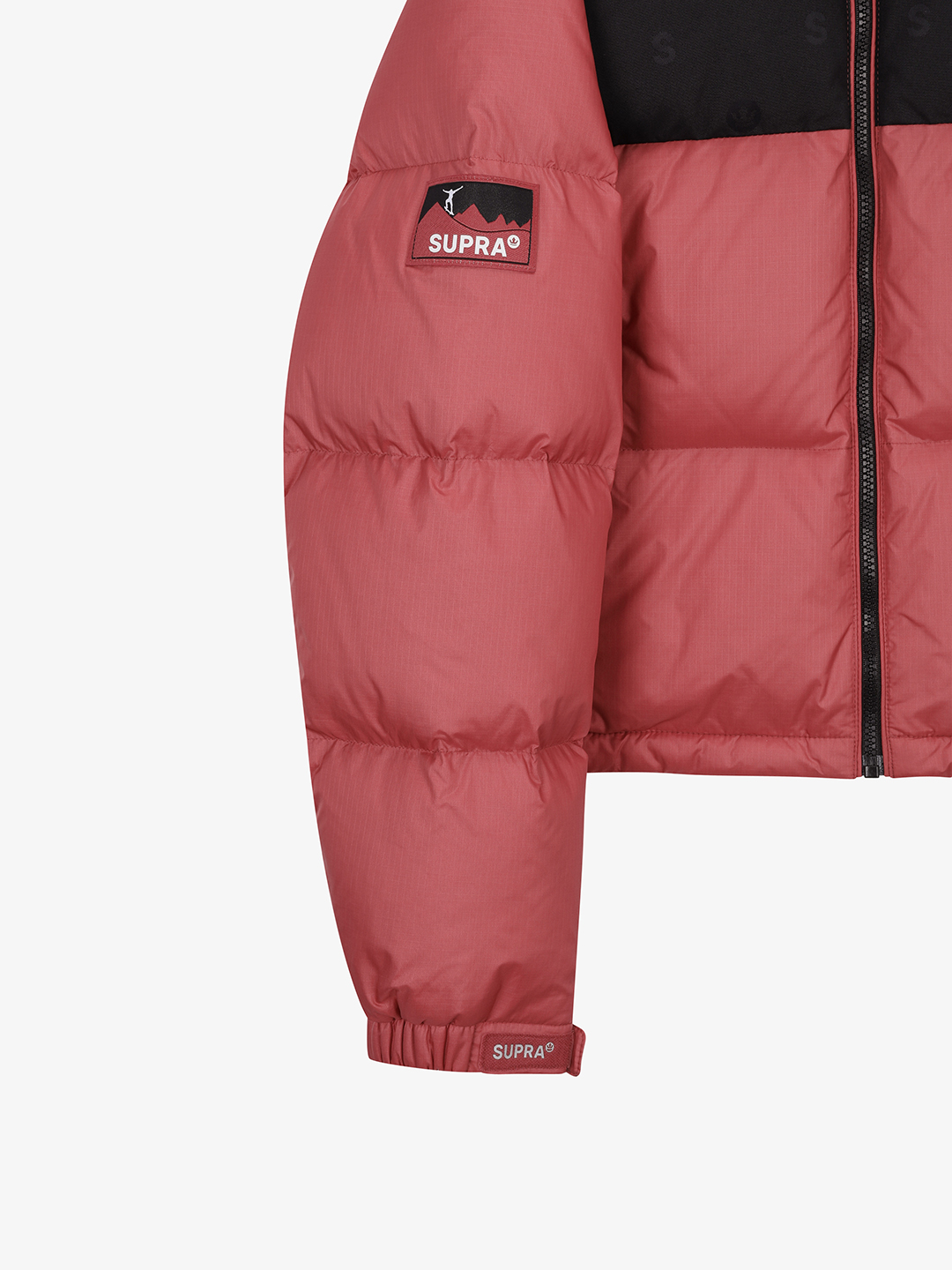 Women's Jacquard Color Block Short Down Jacket