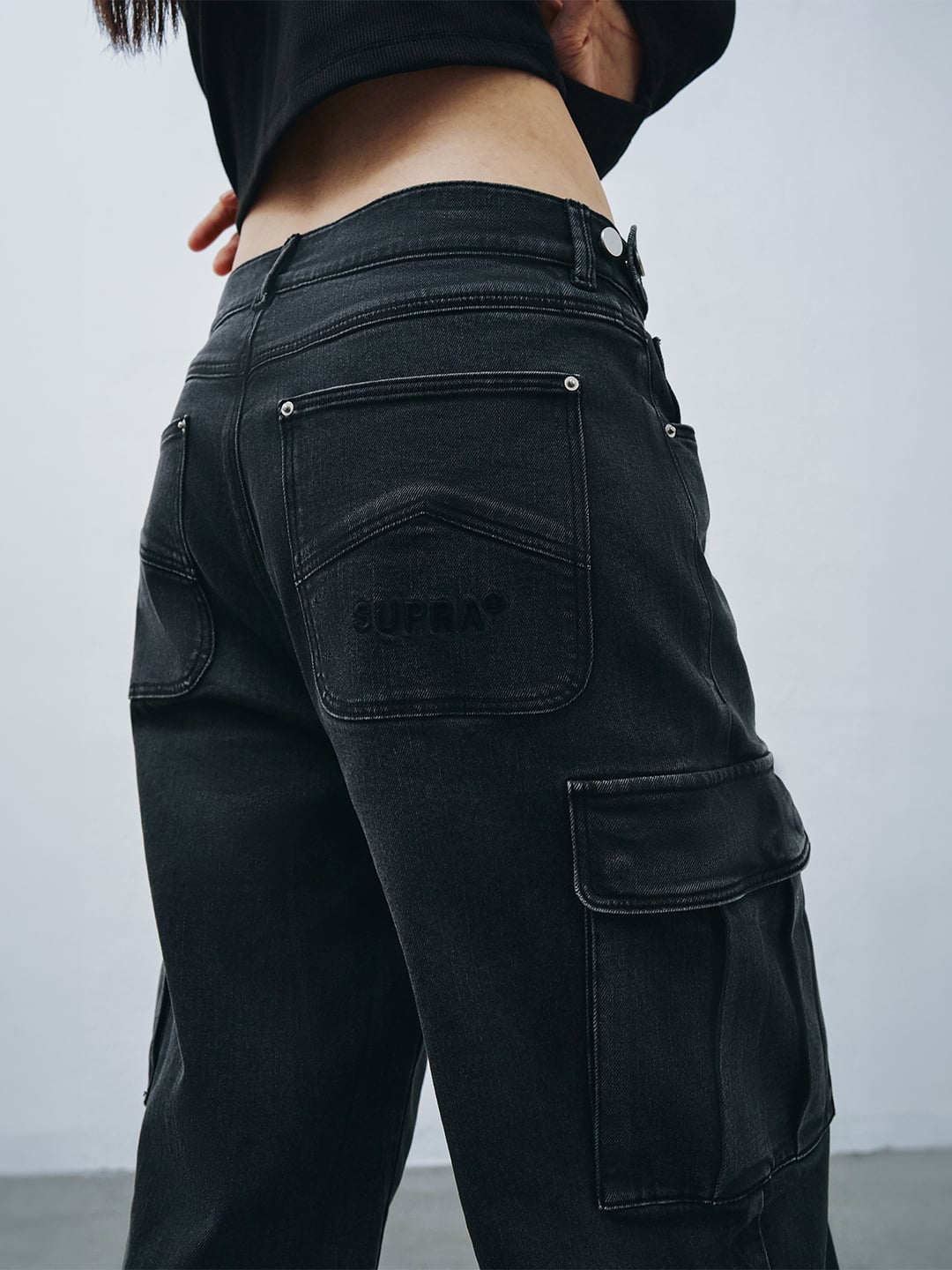 Women Wide Denim Cago Pants