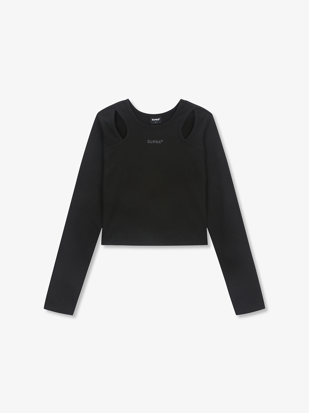 Women`s Cut-out Crop Long Sleeve T-Shirt