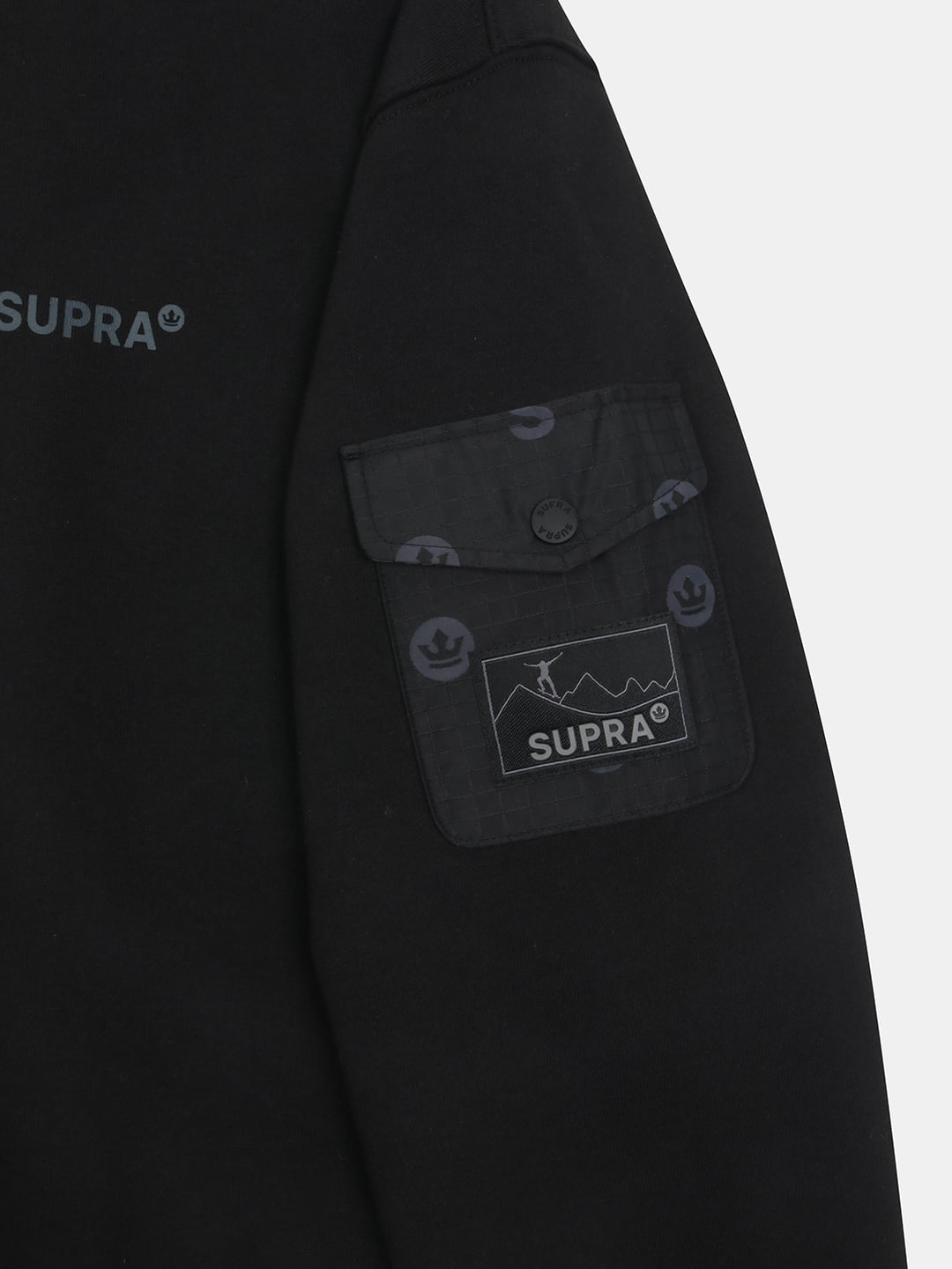 monogram rip stop pocket sweatshirt