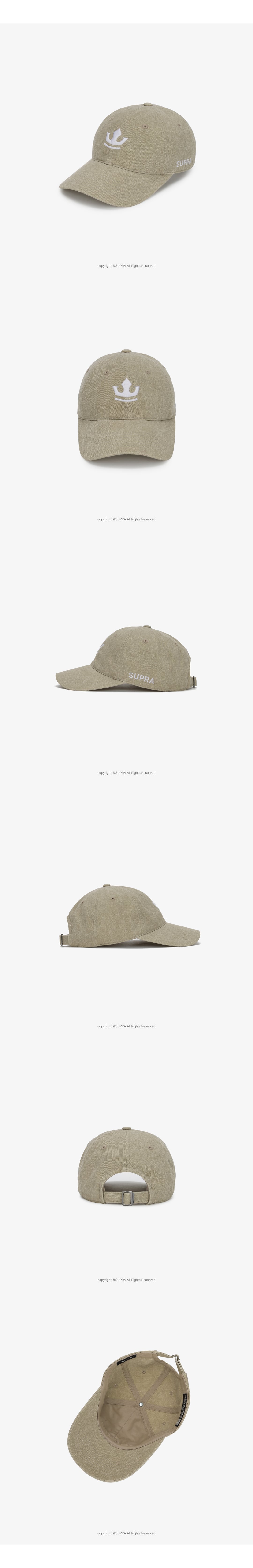 Crown logo washing Ball Cap