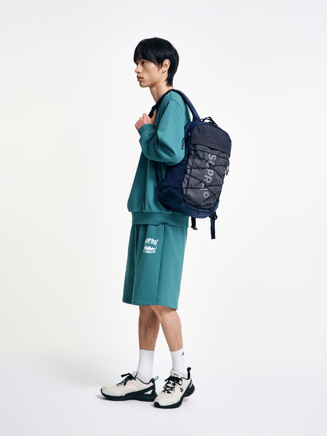 Color block point backpack 25L