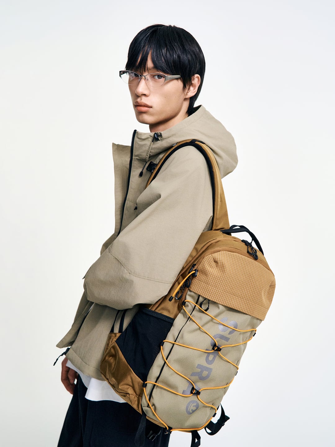 Color block point backpack 25L